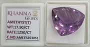 17.90/CT Natural Amethyst Gemstone with Govt. Lab Certificate